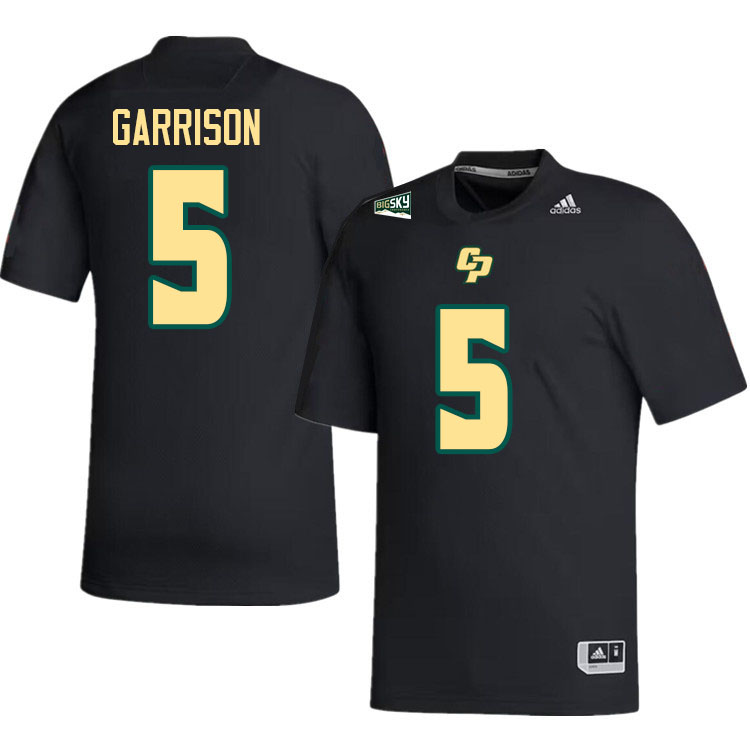 Cal Poly Mustangs #5 Jordan Garrison College Football Jerseys,Uniforms Stitched-Black